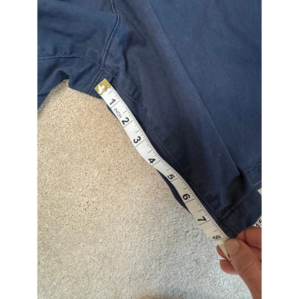 Gap Mens Essential Khaki Shorts Navy Blue Stretch Cotton Chino Size 40 8 Inseam